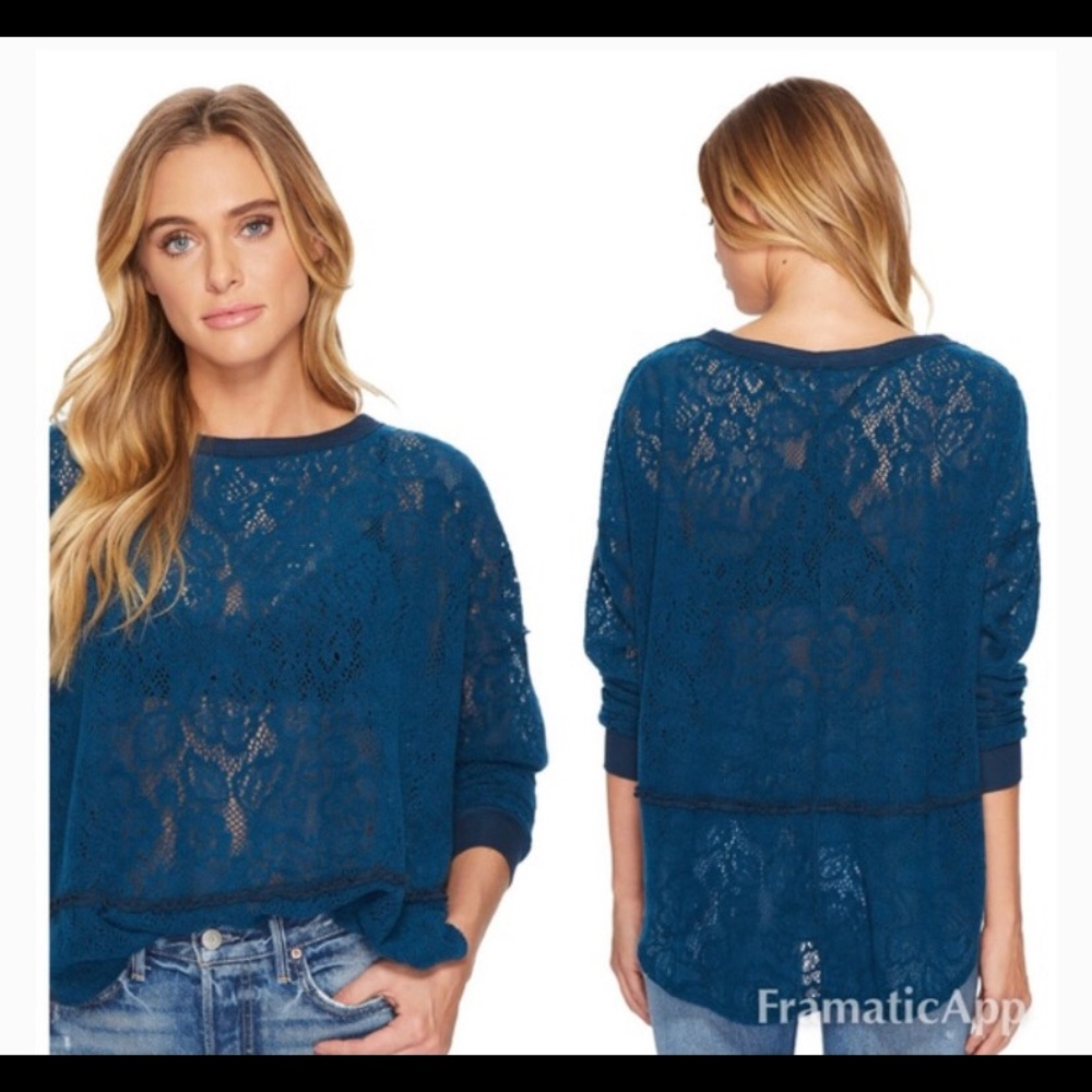 FREE PEOPLE “Not Cold in This Lace Top”